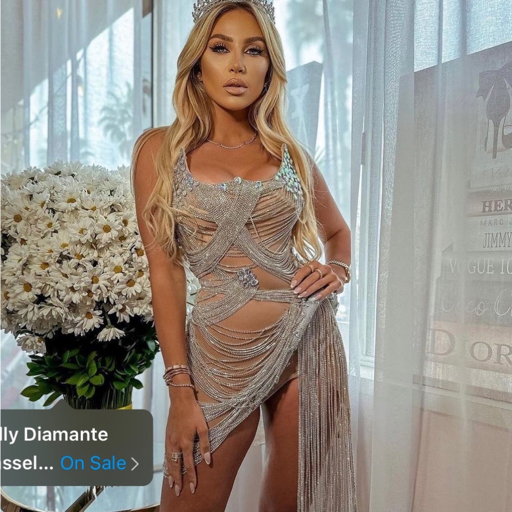 Silver birthday  dress brand new